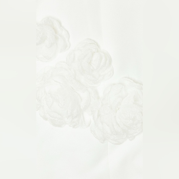 ELLIATT Trompe Mini Floral 3D Dress in Ivory LWD Bridal Little White Dress SMALL - Picture 8 of 16